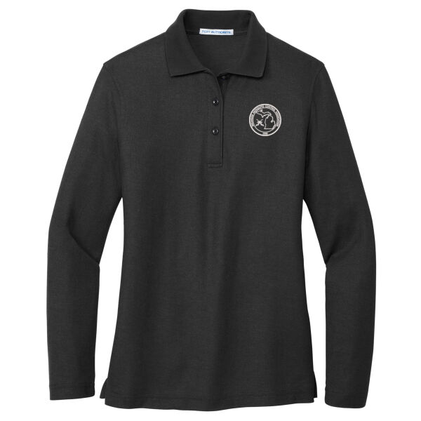 MMCA  - Women's Silk Touch Long Sleeve Polo Thumbnail